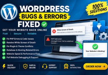 Fix WordPress Bugs, PHP Errors & White Screen of...