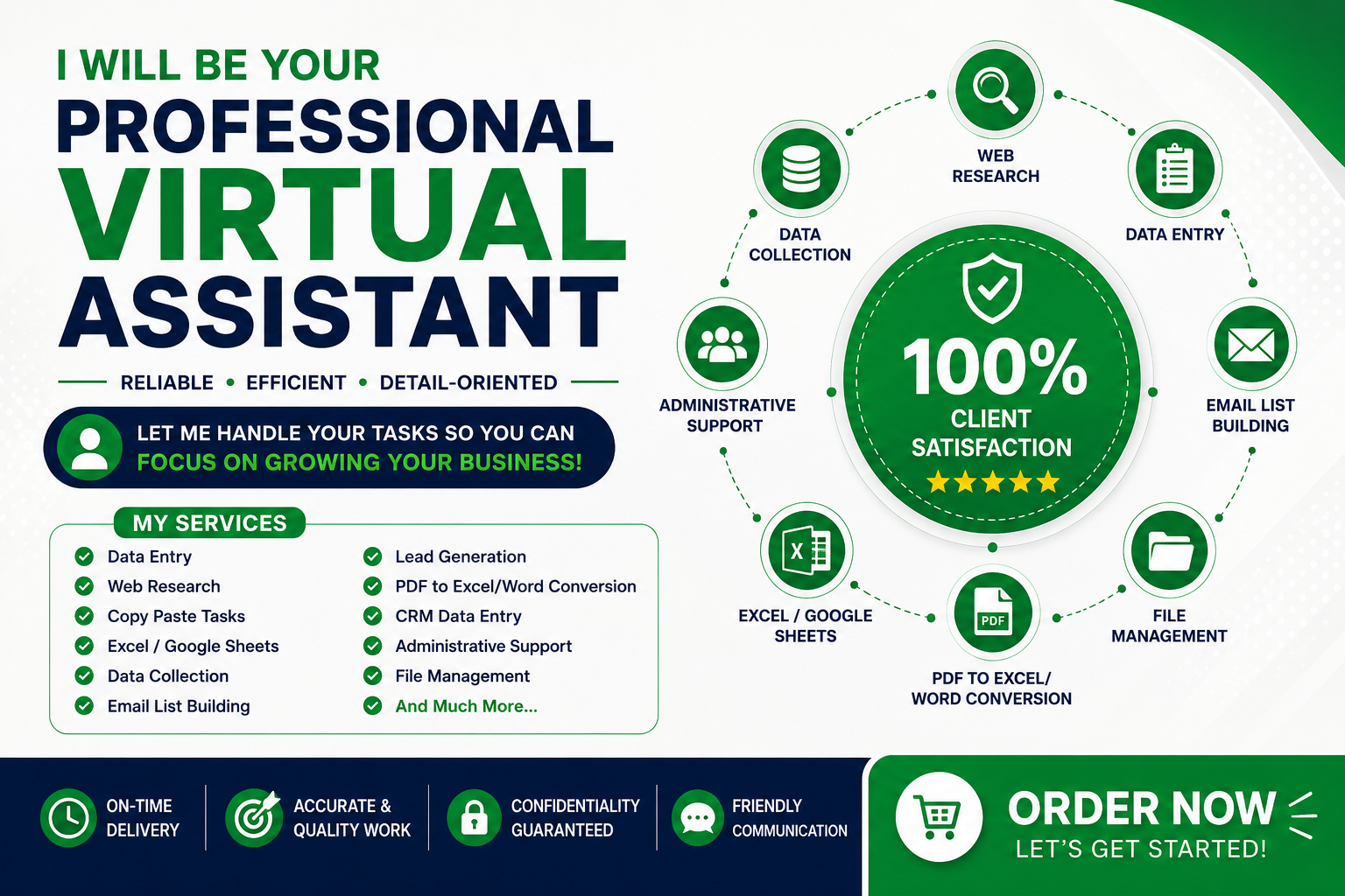 I Will Be Your Professional Virtual Assistant for Dat...