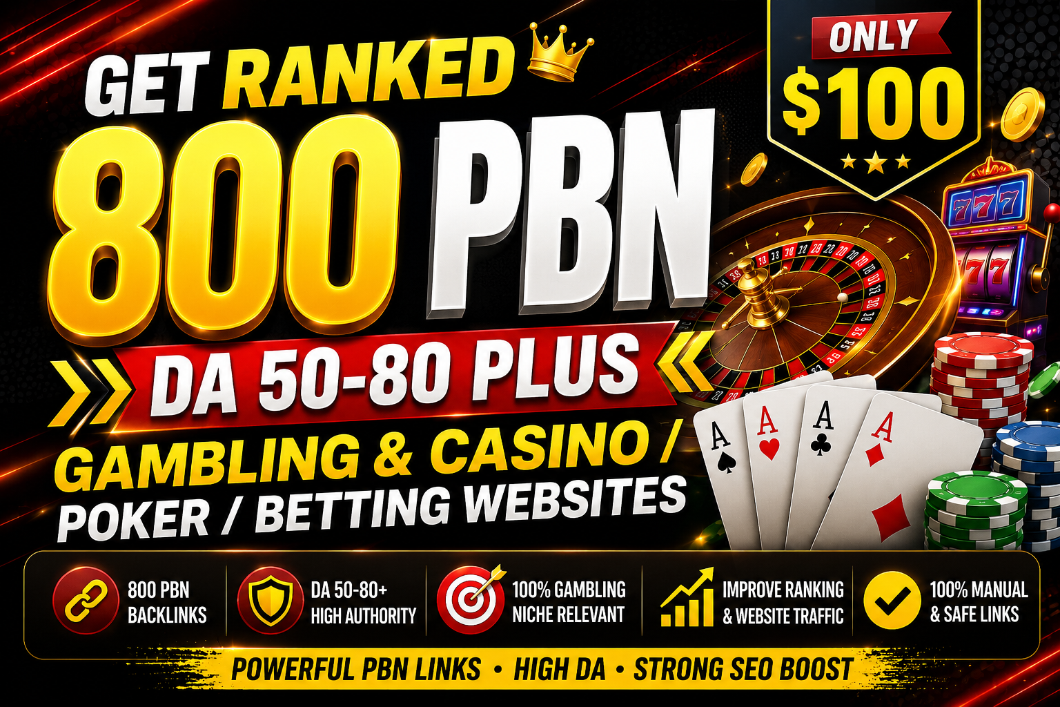 Get Ranked 800 PBN DA 50-80 Plus Gambling and Casino ...