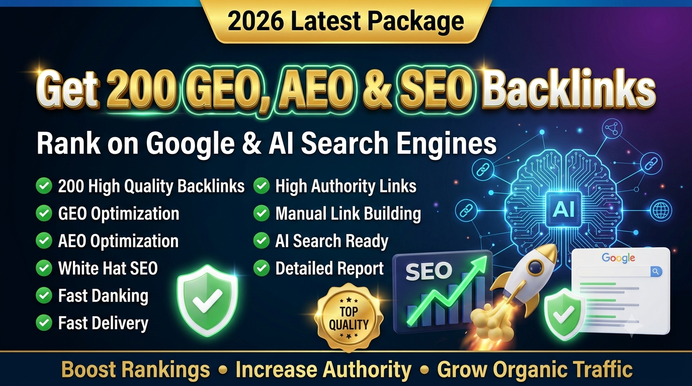 Get 200 GEO, AEO and SEO Backlinks to Rank on Google...