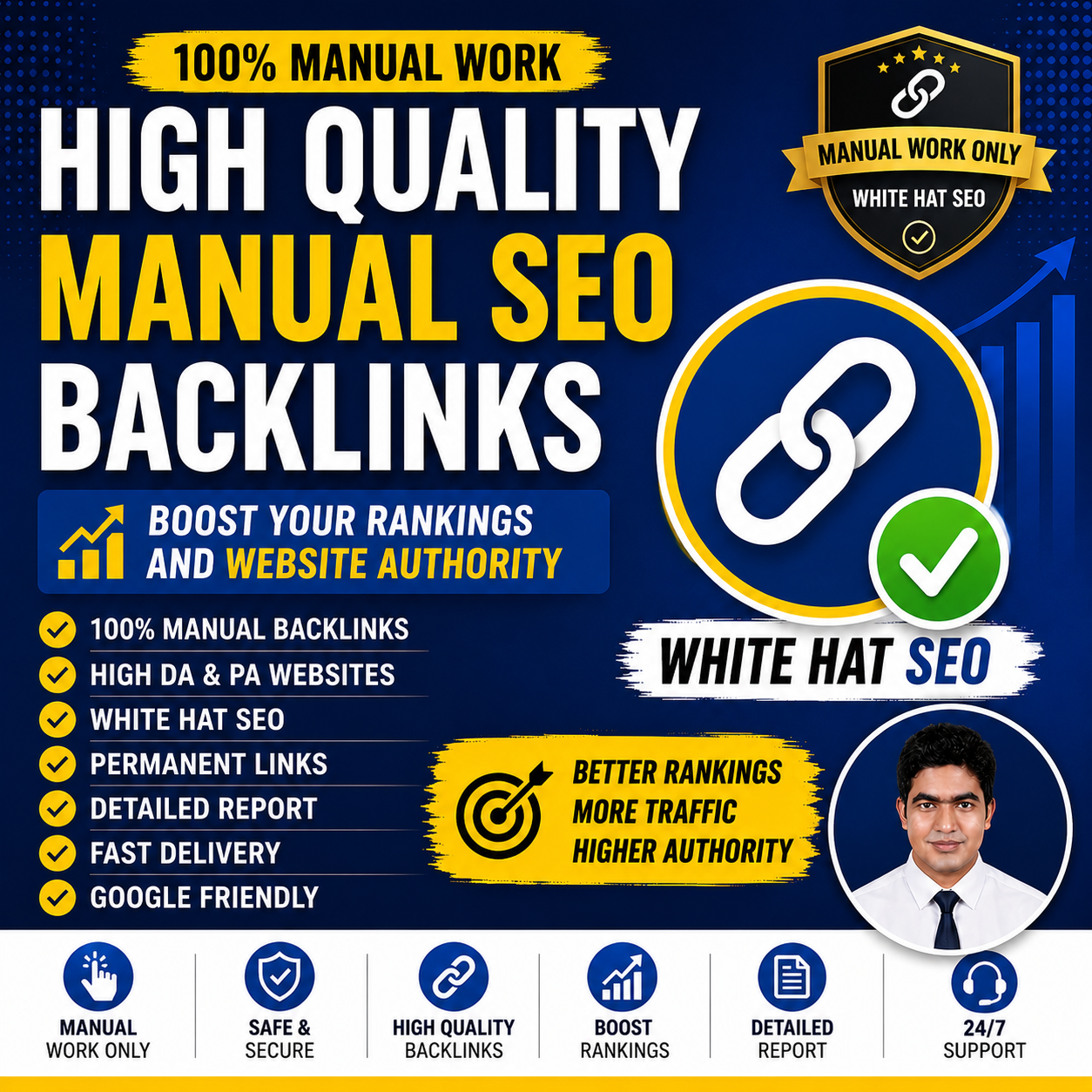 I Will Build High Quality 100 Manual White Hat SEO Ba...