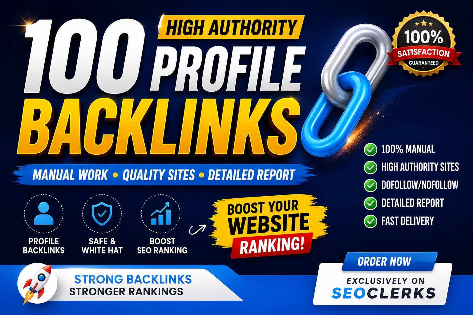 I Will Build 100 High Authority Manual Profile Backli...
