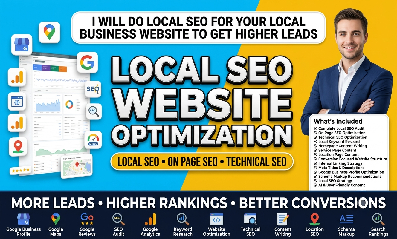 I will do local SEO for local business websites to ge...