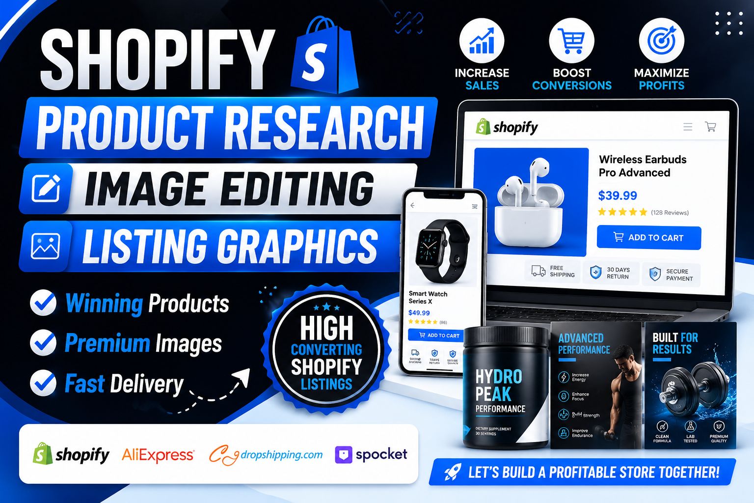 I Will Do Shopify Product Research, Image Editing, ...