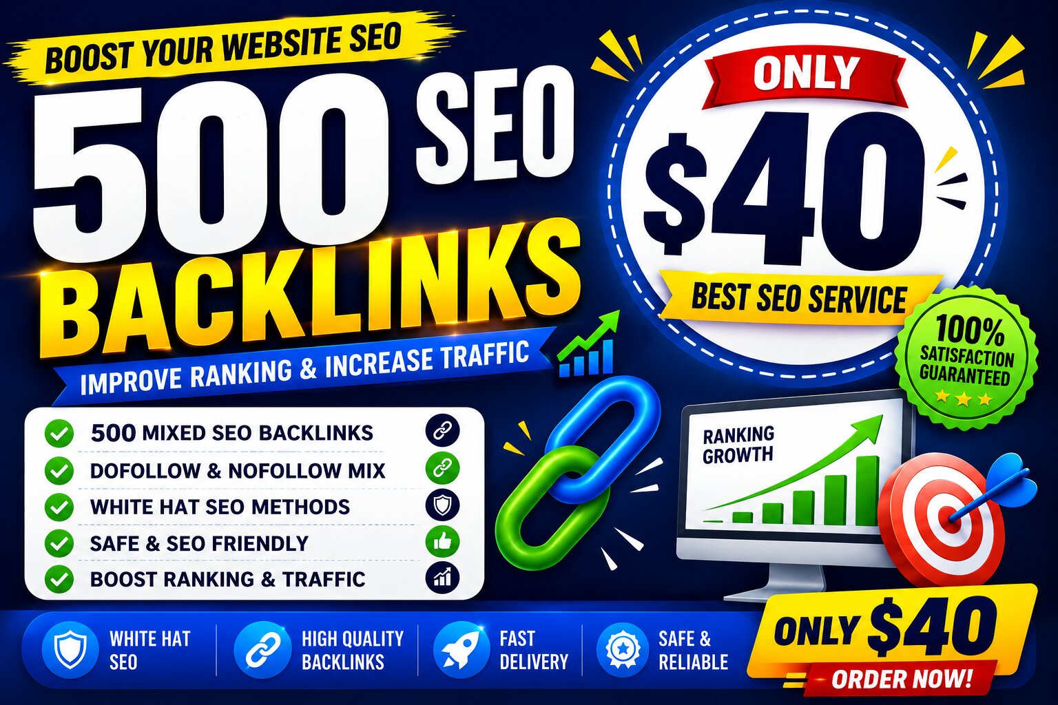 I Will Create 500 SEO Backlinks for Your Website | White Hat Link Building