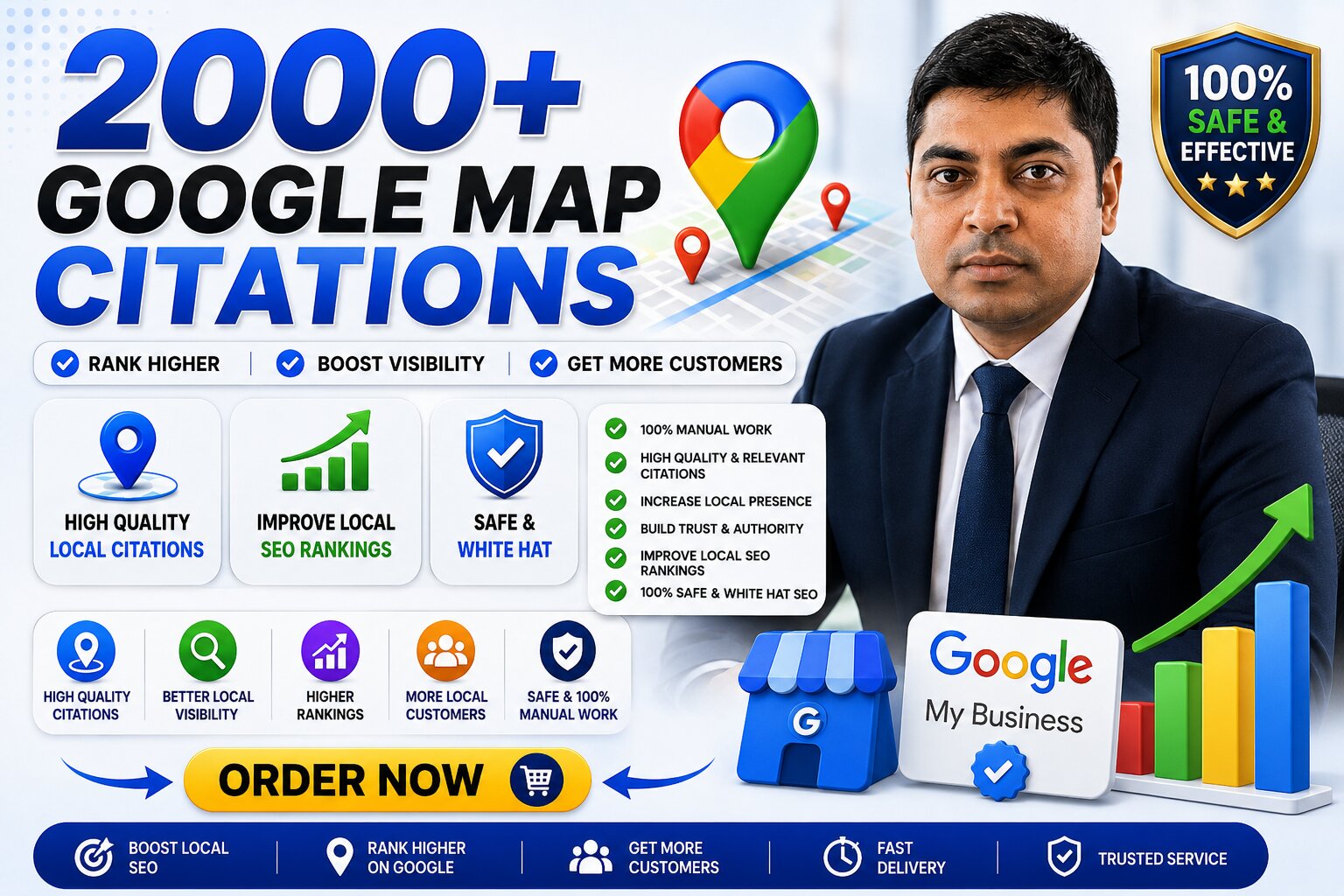 I will build manual Google Maps citations for local S...