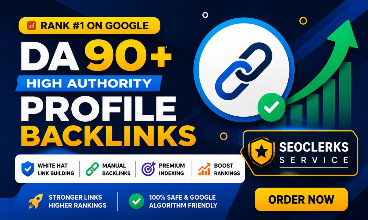 Build 100 Profile Backlinks DA90+ High Authority site...