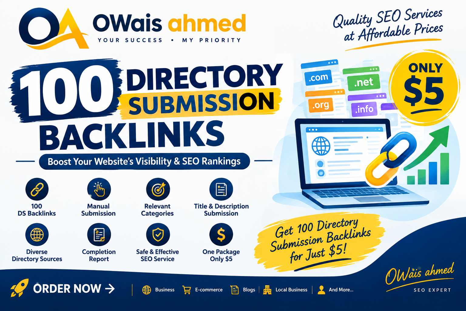 I Will Build 100 Directory Backlinks for Your Website