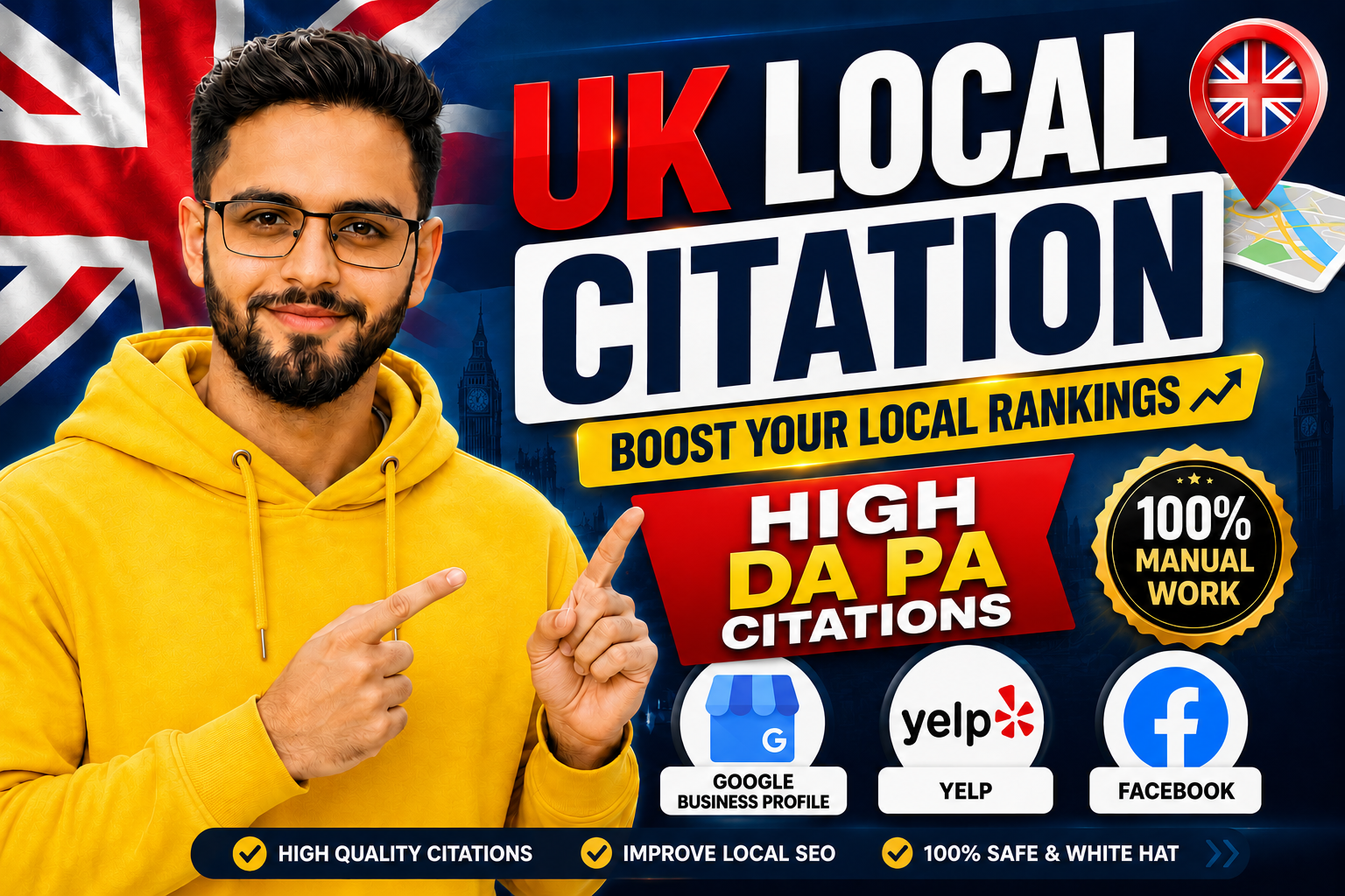I will build UK local citations with a full audit and cleanup first
