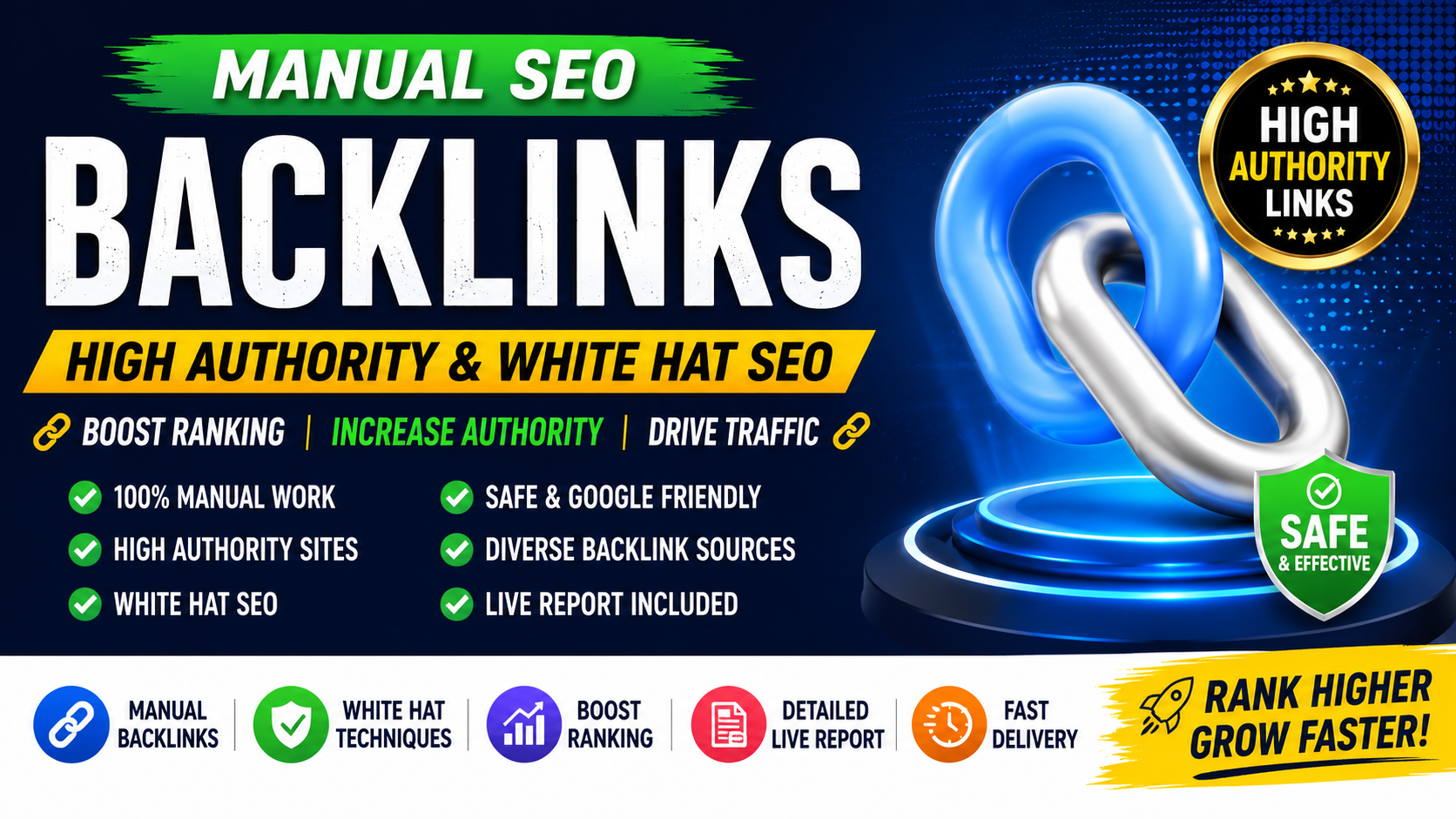 I will create 700 high authority manual SEO backlinks for Google ranking and off page SEO