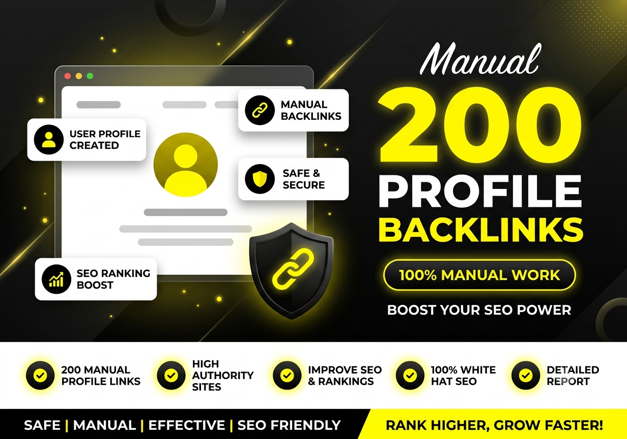 Build 200 Manual Profile Submission Backlinks