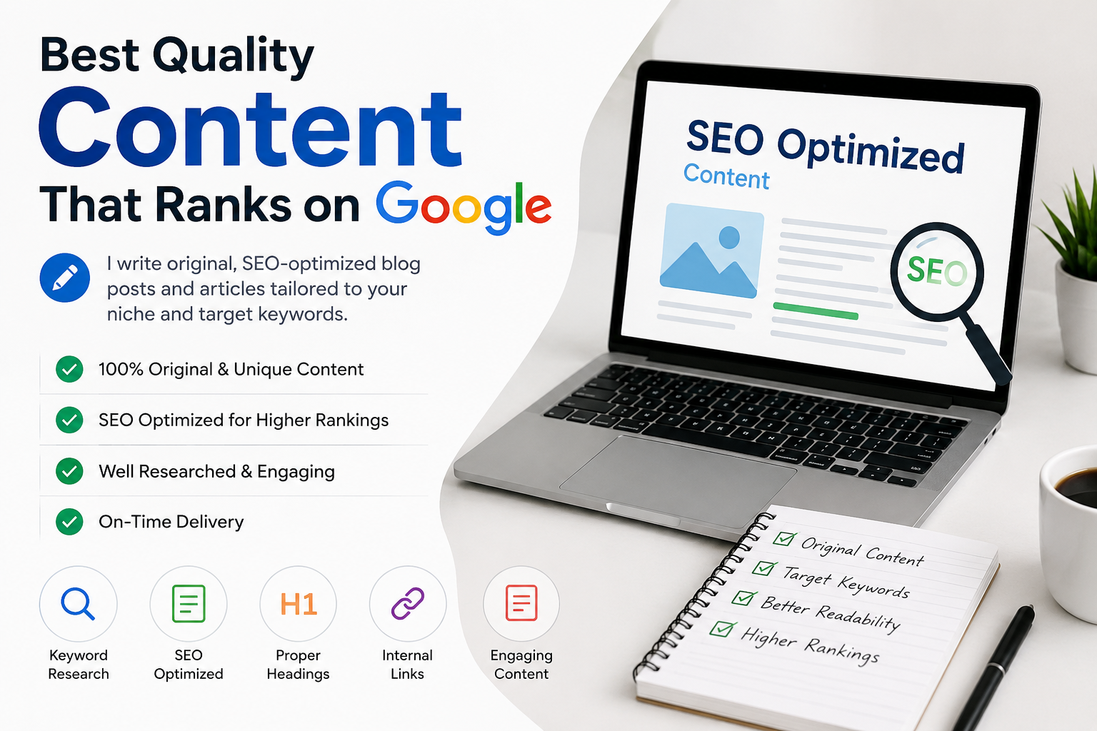 I write SEO optimized blog posts