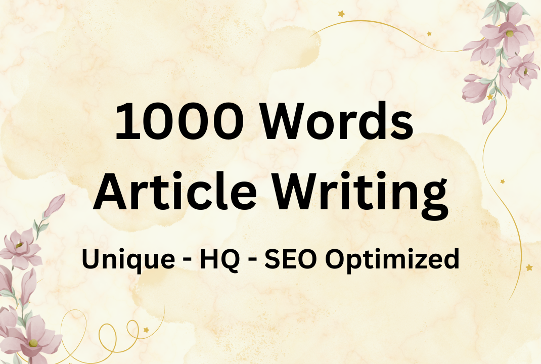 I Will Write Premium 1000-Word Blog Articles with SEO Optimization