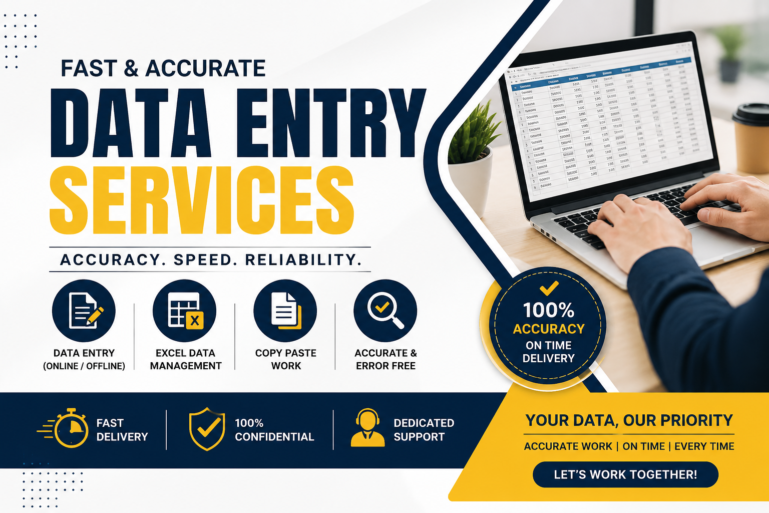 I will do professional data entry, copy paste and web research work