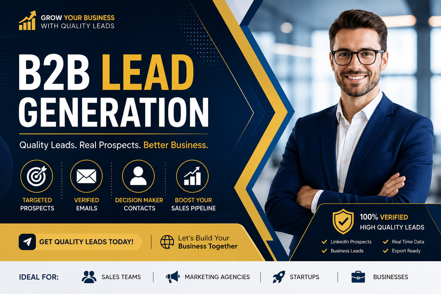 I will provide high quality B2B lead generation and t...
