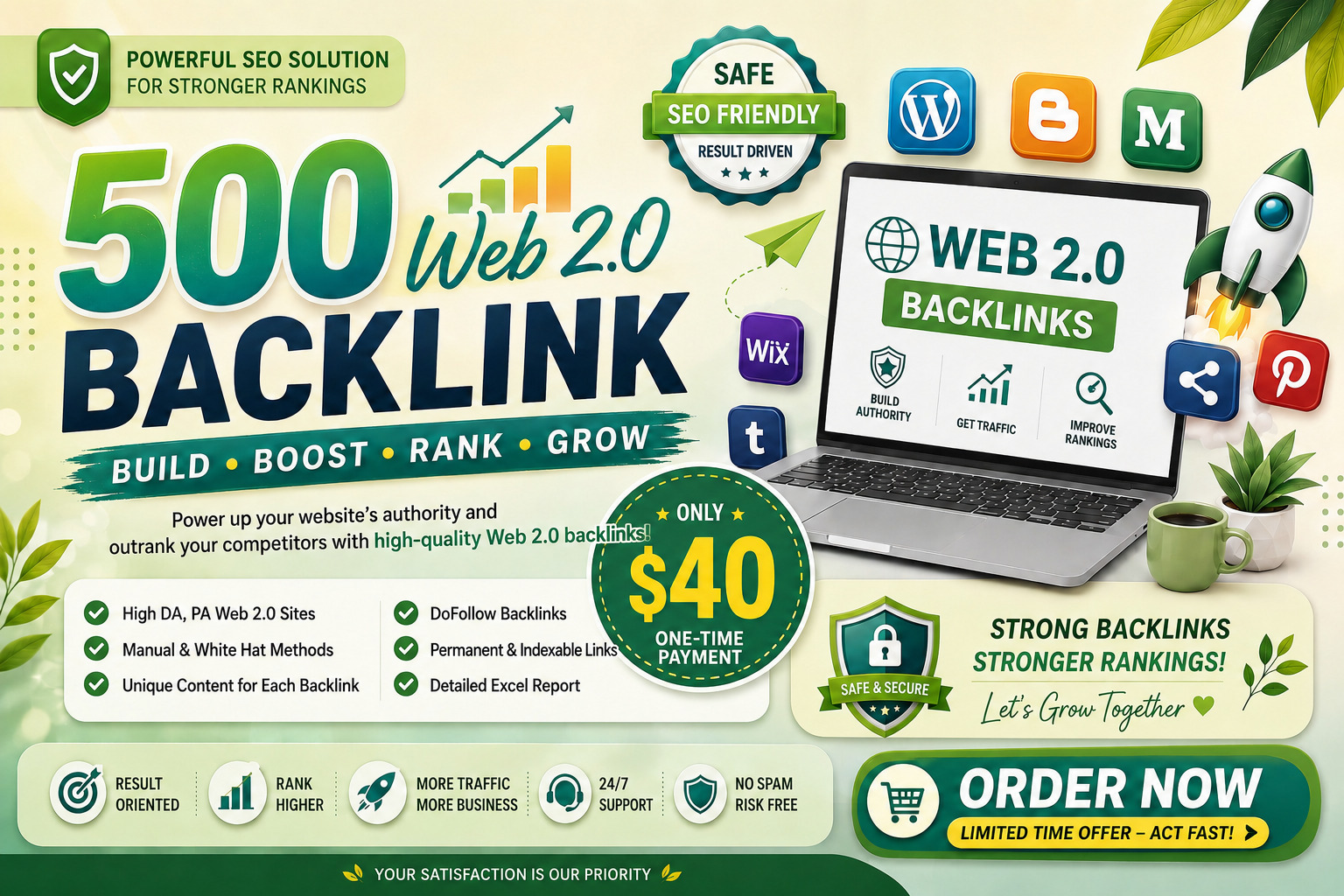 I Will Create 500 High Quality Manual Web 2.0 Backlinks for Better SEO & Website Authority