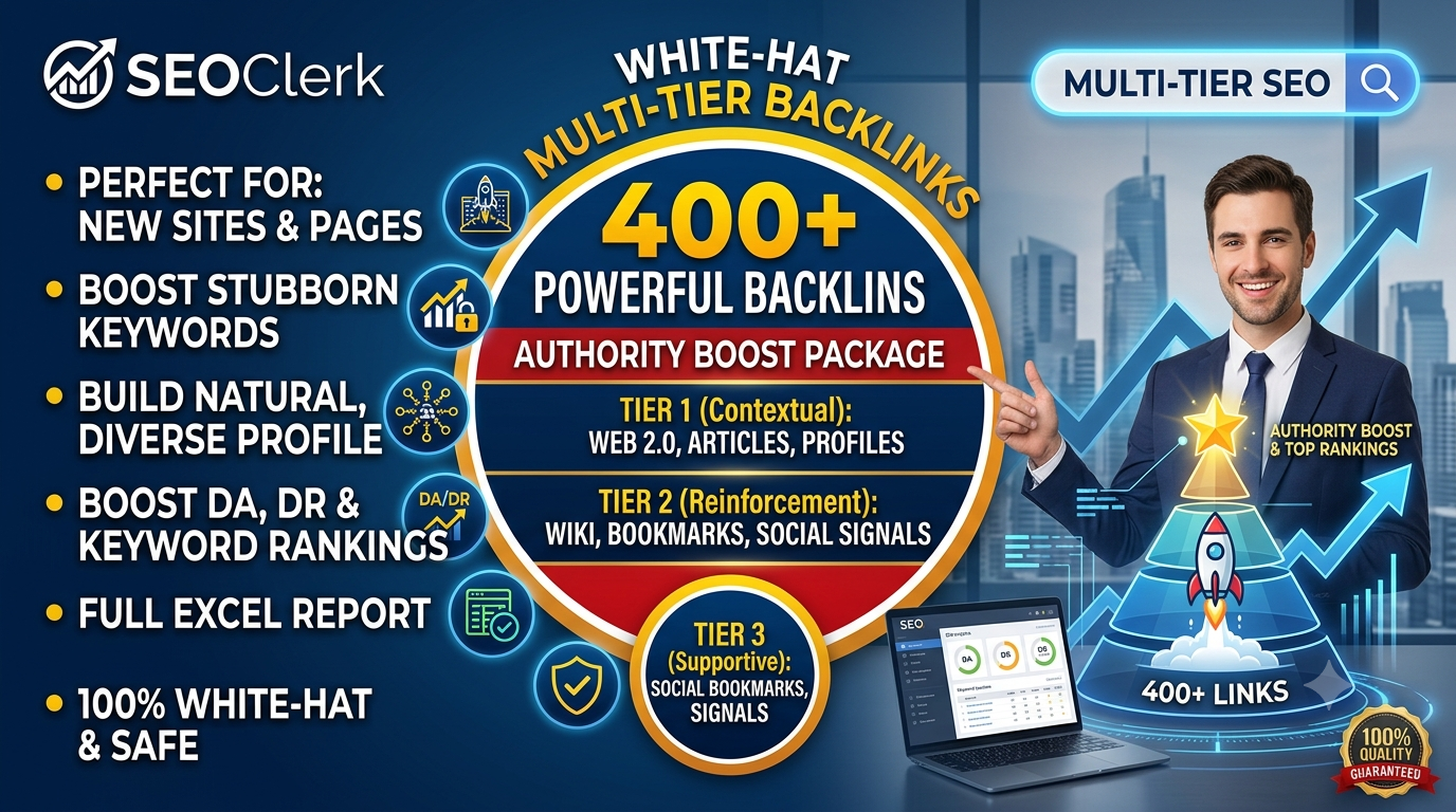 Get 400+ powerful authority backlinks to boost your G...