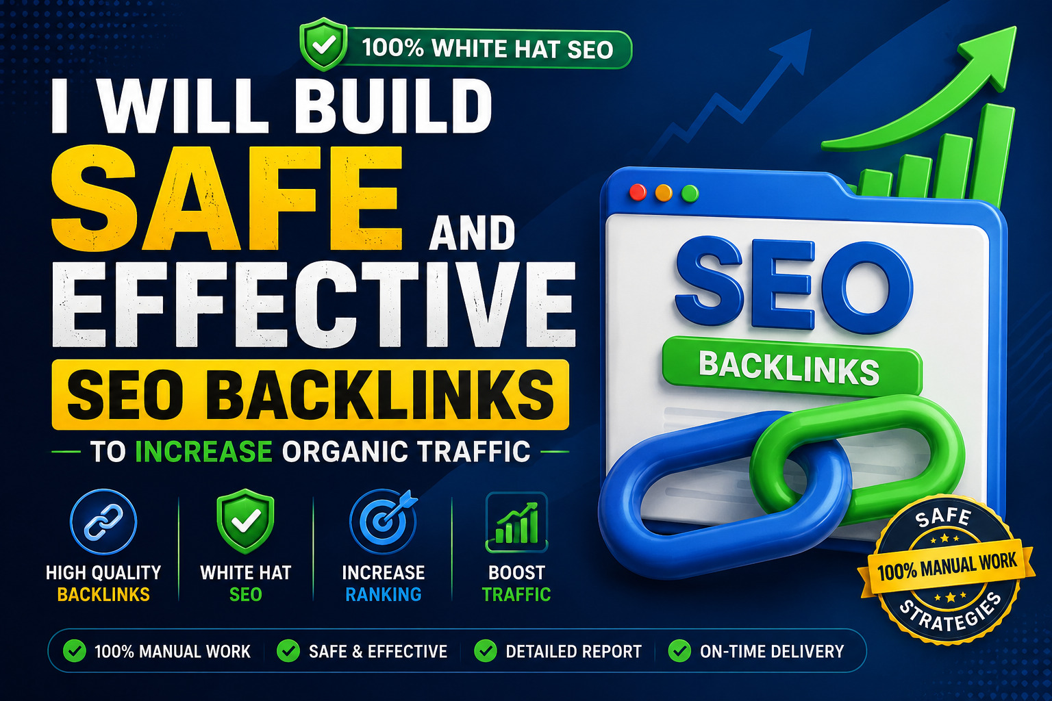 I Will Build Safe and Effective SEO Backlinks to Incr...