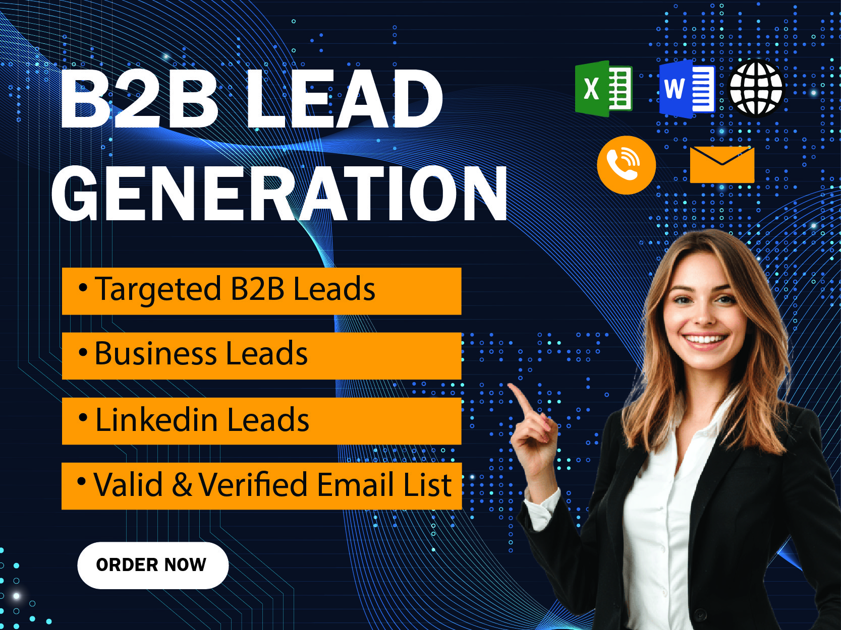  I will provide verified B2B lead generation and targeted business email lists