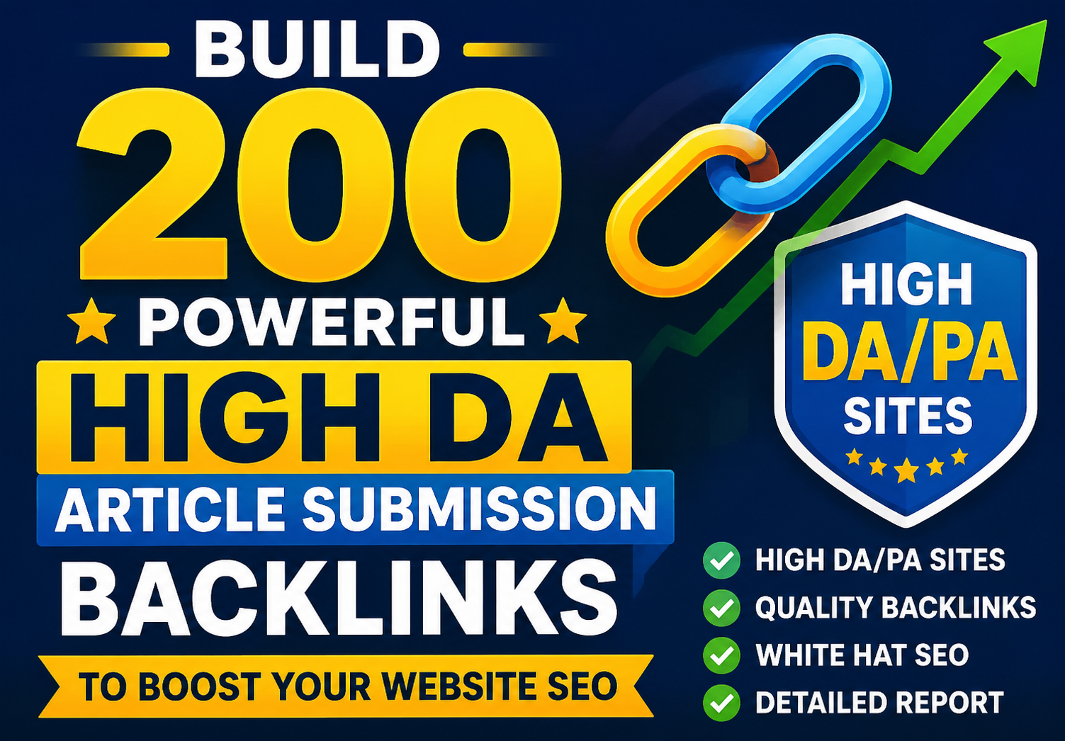Build 200 Powerful High DA Article Backlinks to Boost...