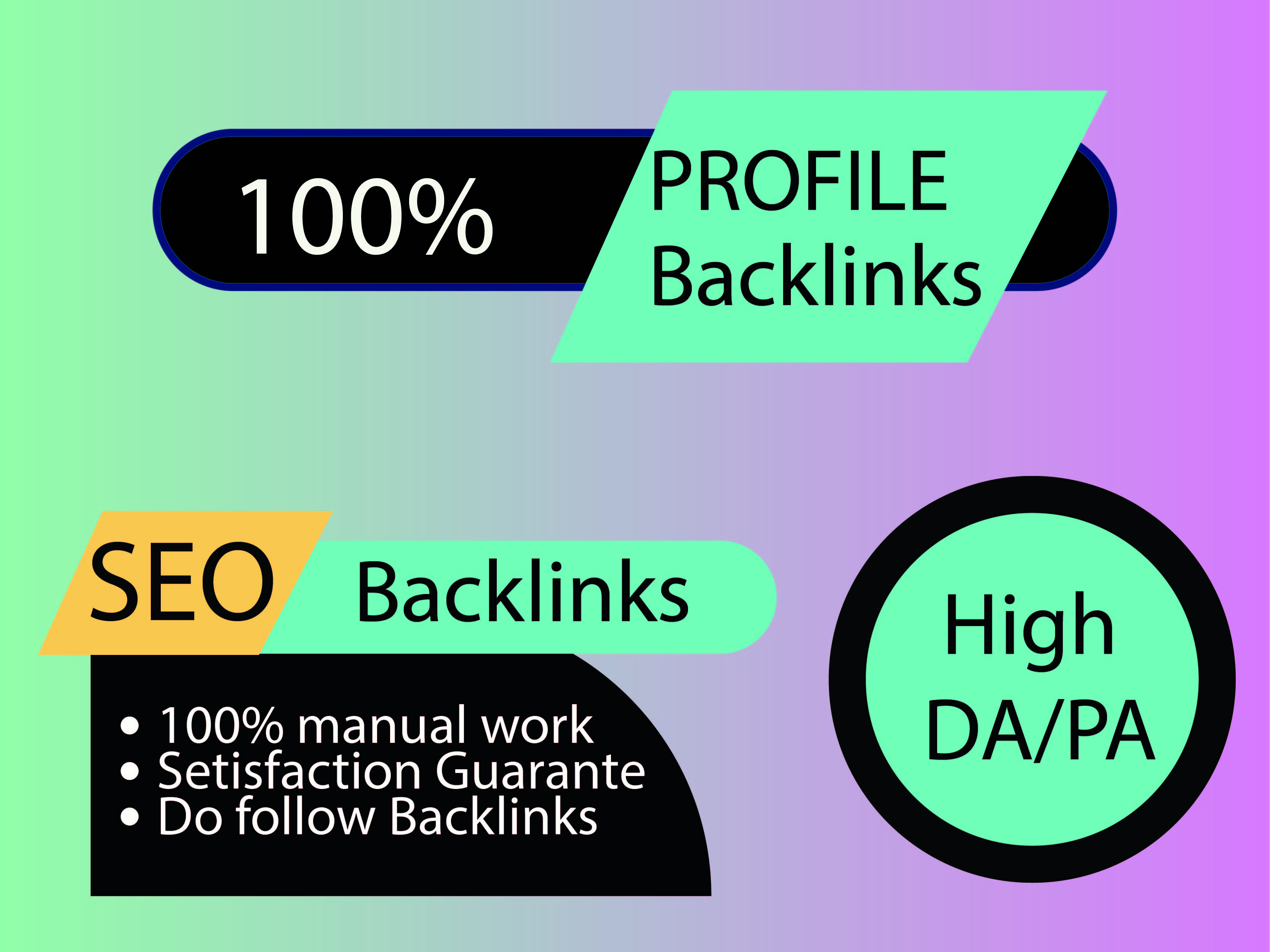 I will do 250 High PA DA Profile Backlinks for on page SEO.