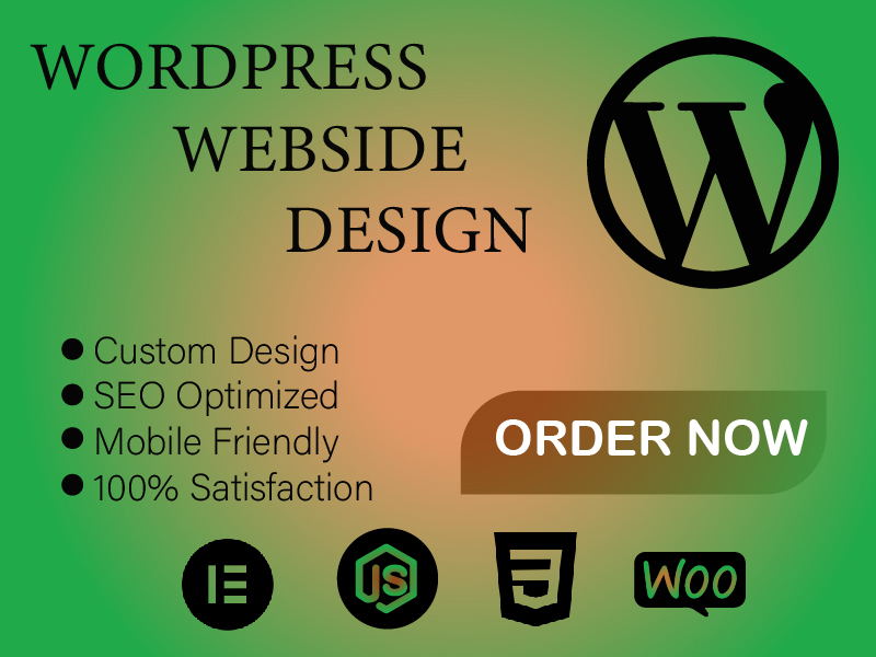 I will create a modern WordPress website and Woo-Commerce store with Elementor