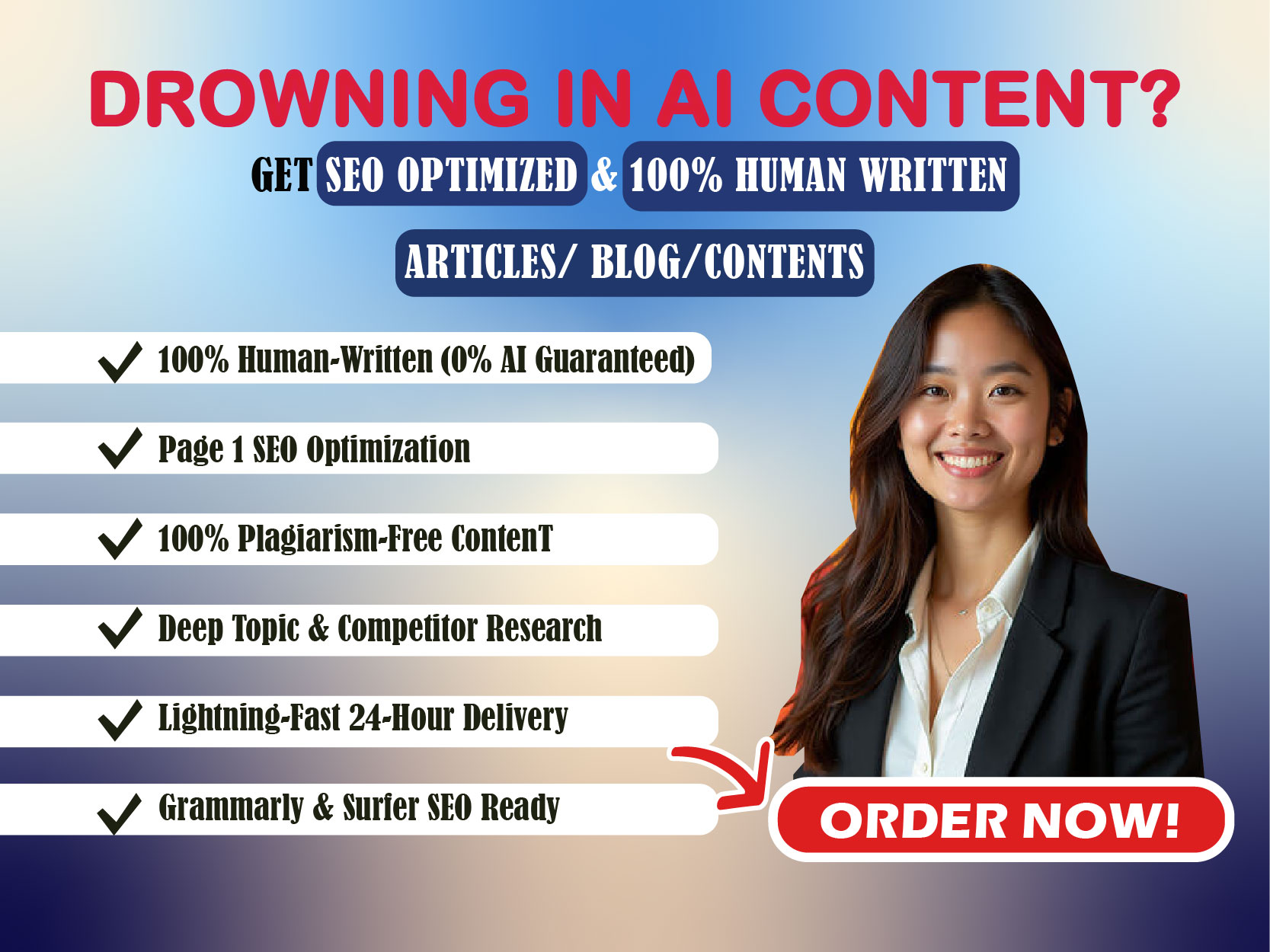 Get Up to 1000 Words Human Researched AI Free SEO Art...