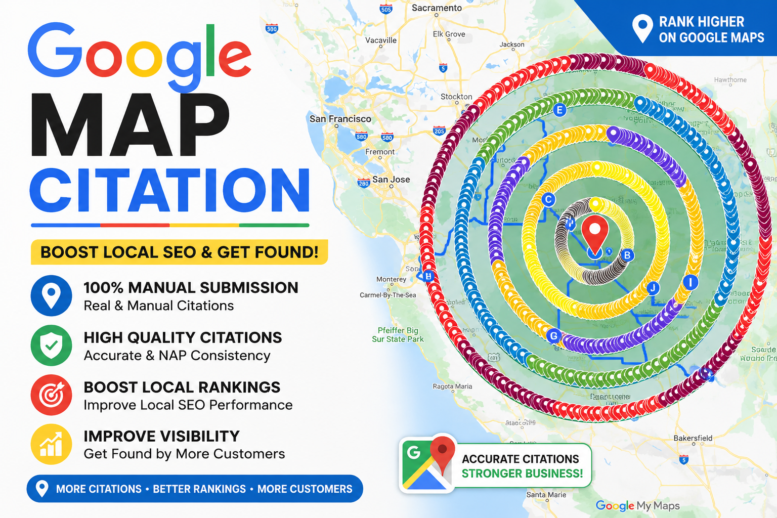 I Will Build 100 Manual Google Map Citations for Loca...