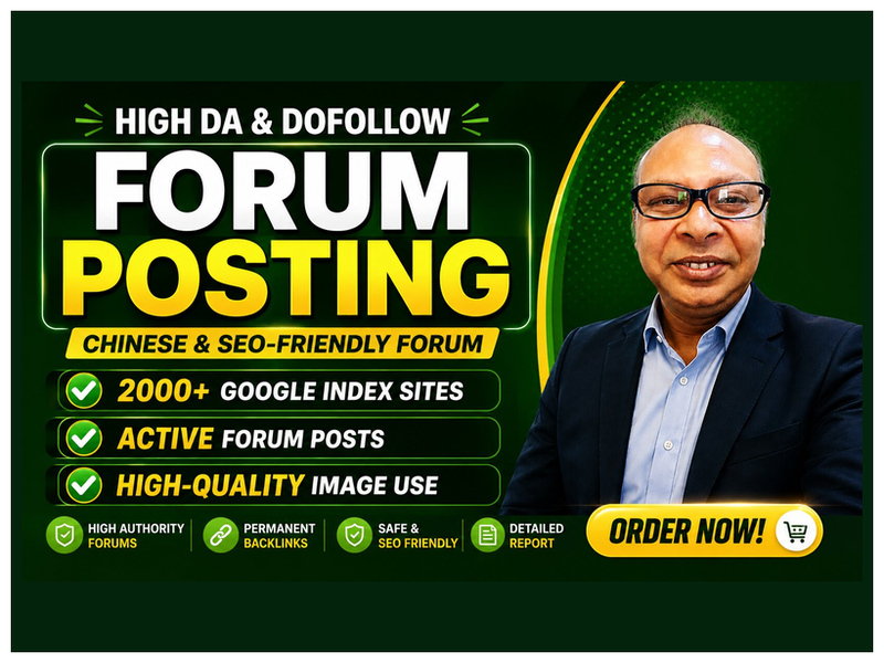 I will do 70 high authority forum posting and SEO dof...