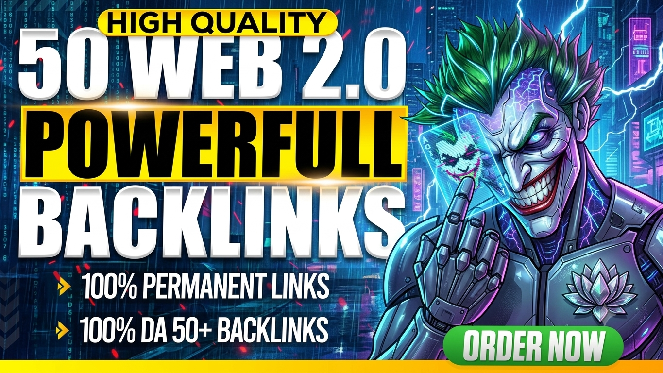 I will provide 50 high-quality Web 2.0 backlinks