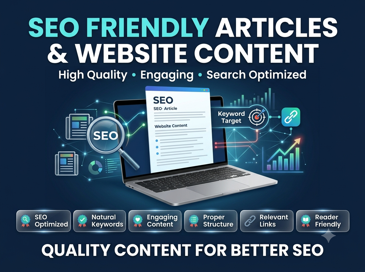 I Will Create Engaging SEO Content and Optimized Blog Articles Links for Your Website