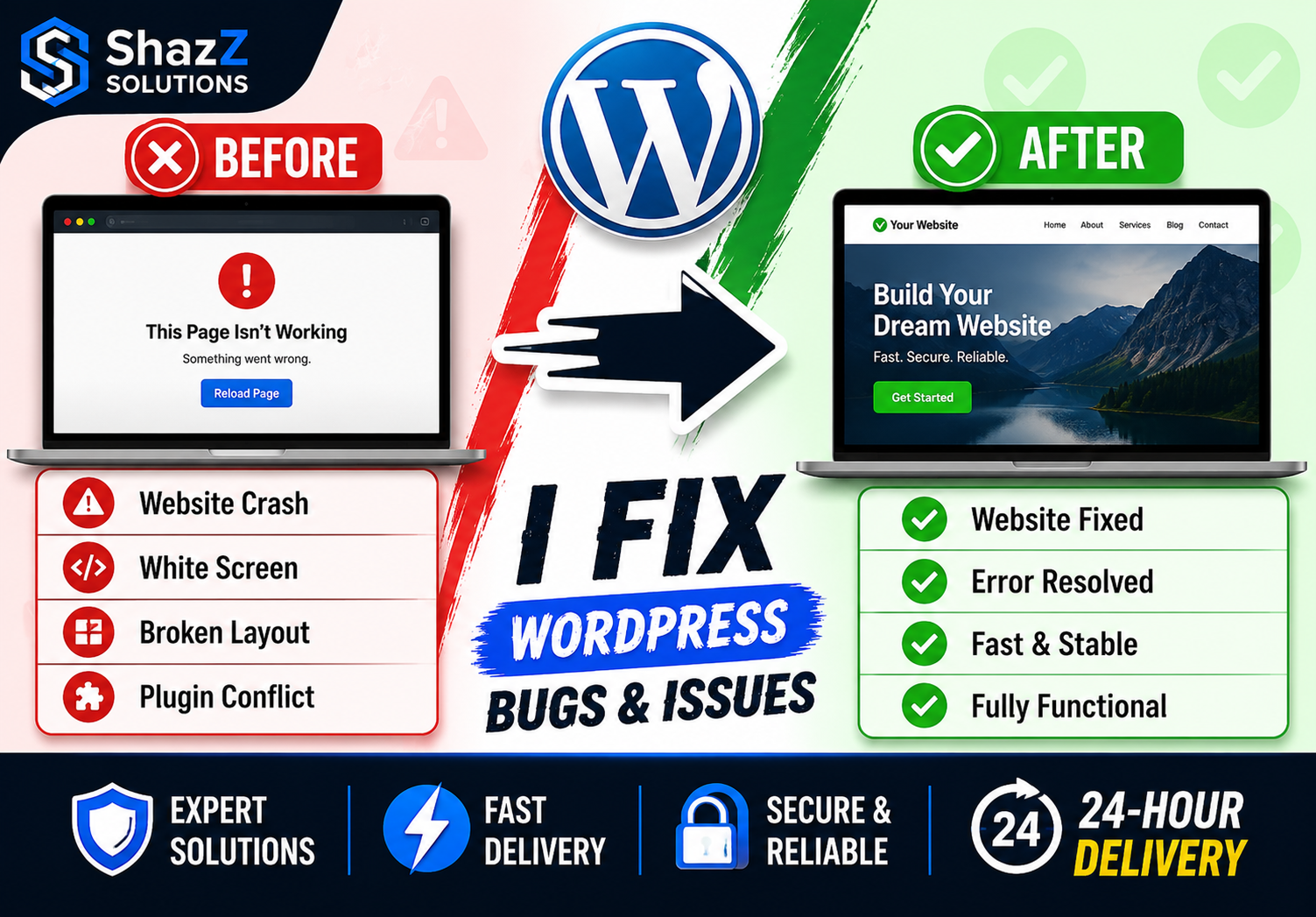 I will fix WordPress bugs and errors within 24 hours