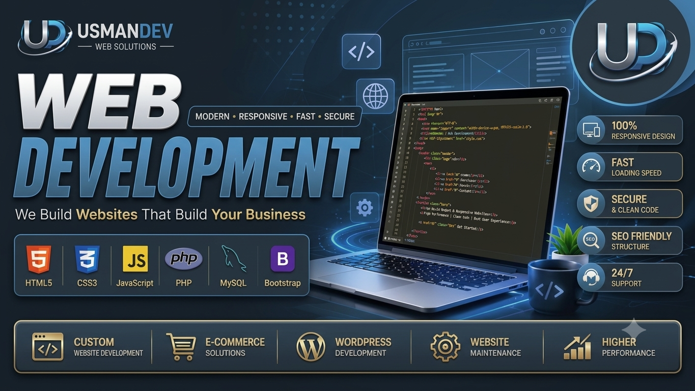 I Will Build a Modern, Responsive and SEO Friendly W...