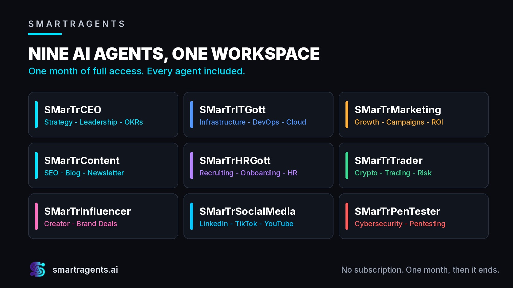 AI Agent Platform Access, SMarTrAgents Starter, 1 M...