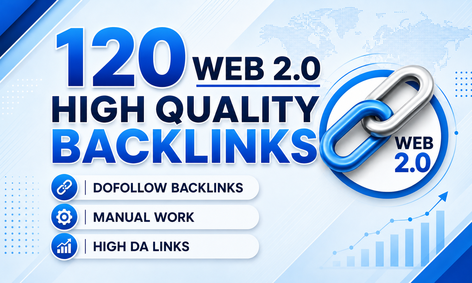 Get Powerful 120 Safe Web 2.0 Backlinks High DA for L...