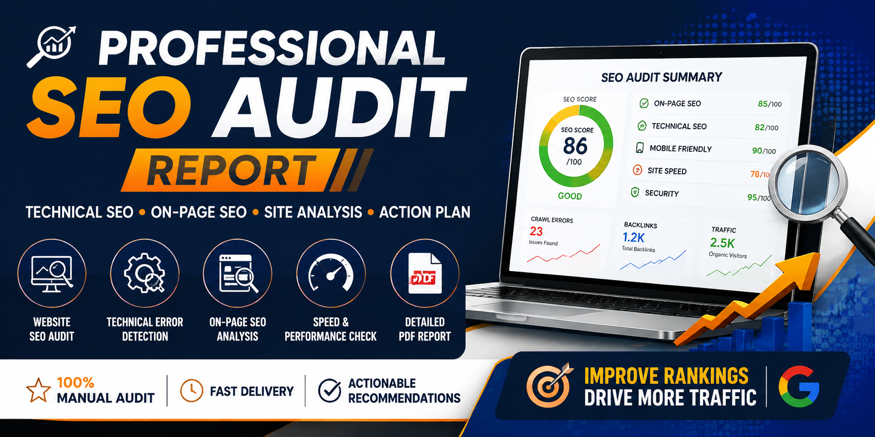 Professional SEO Audit Report With Actionable Recommendations