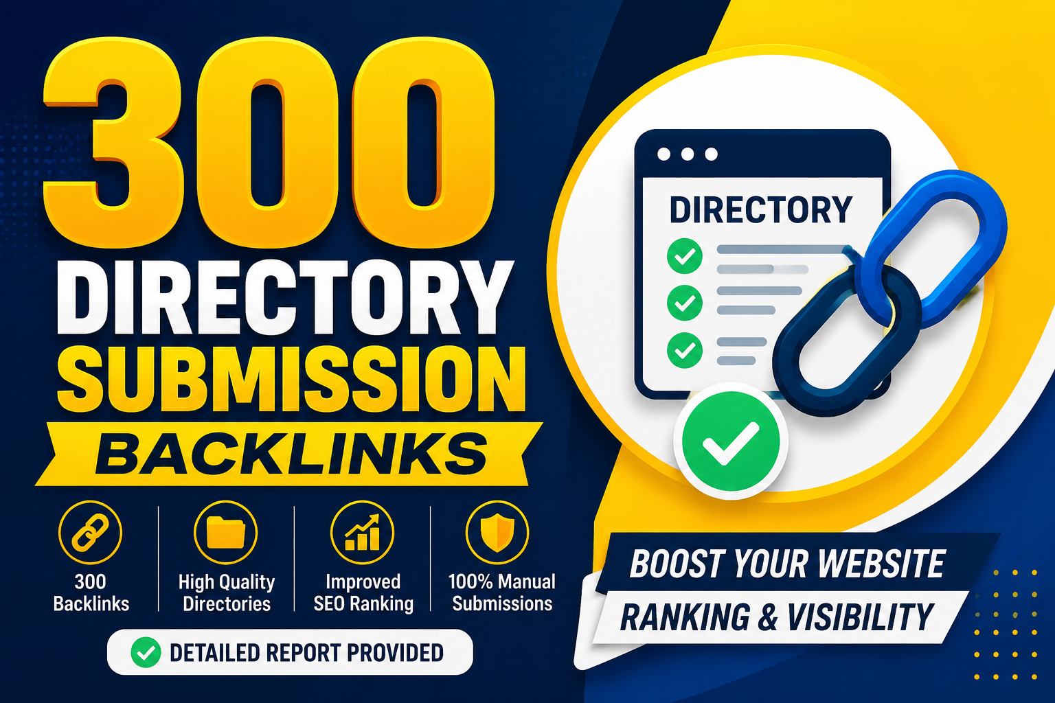 300 High-Quality Directory Submission Backlinks for S...