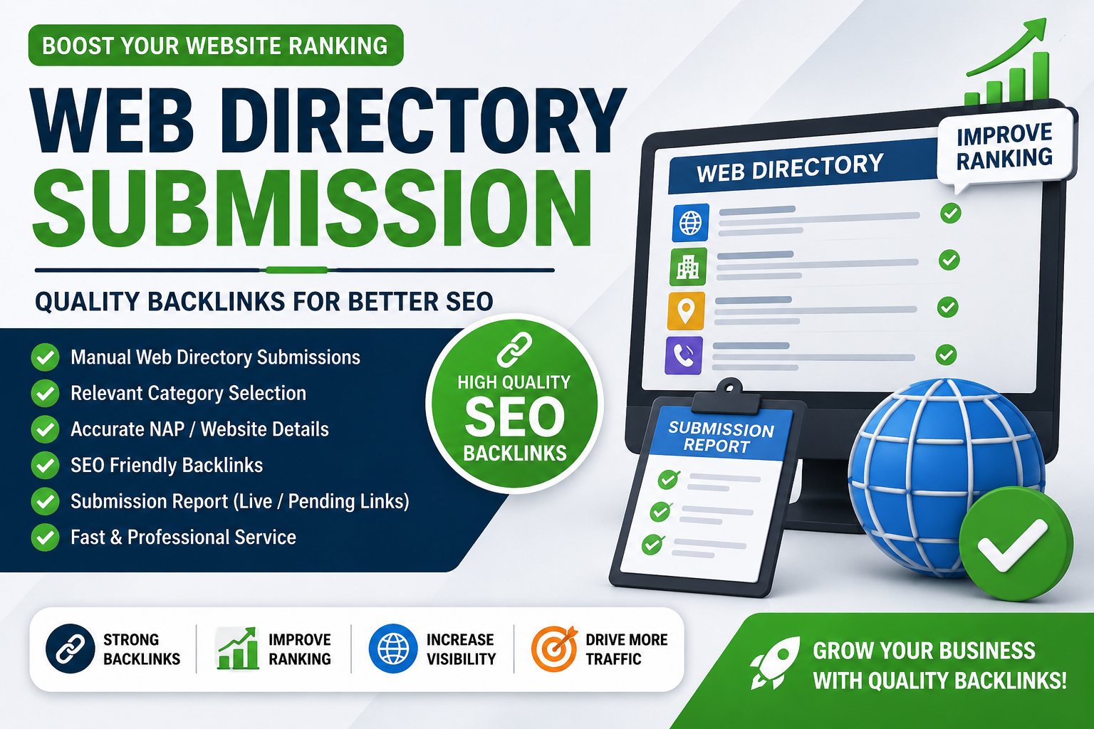100 Web Directory Submission Service &ndash; Quality SEO Backlinks 