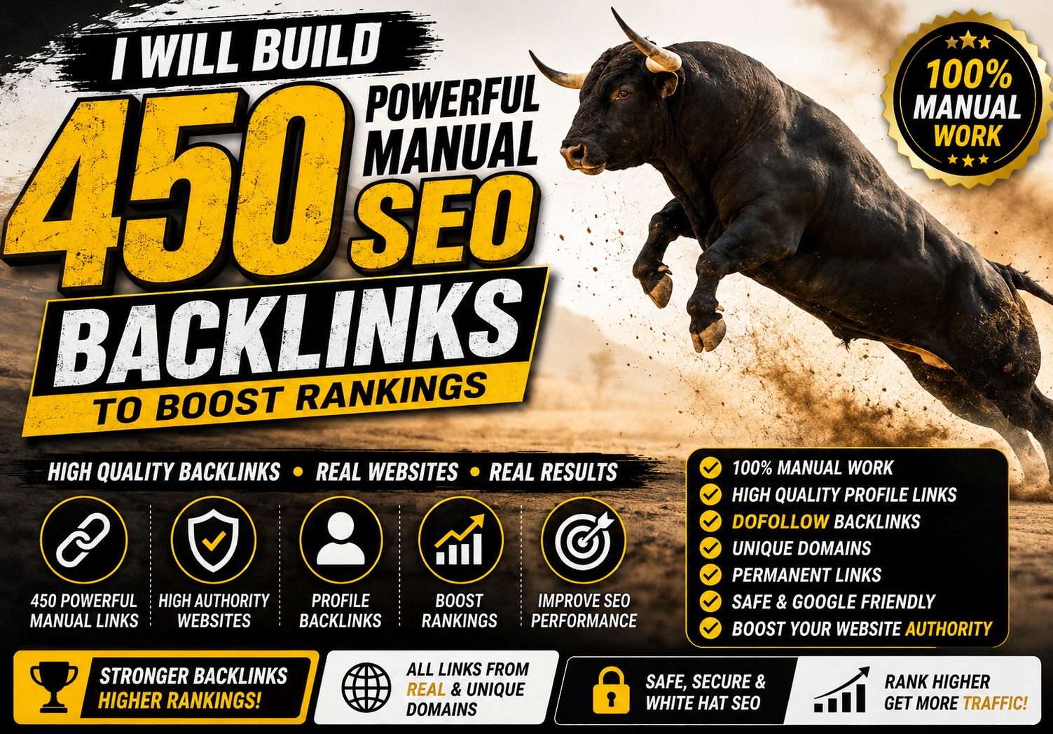 I Will Build 450 Powerful Manual SEO Backlinks to Boost Rankings