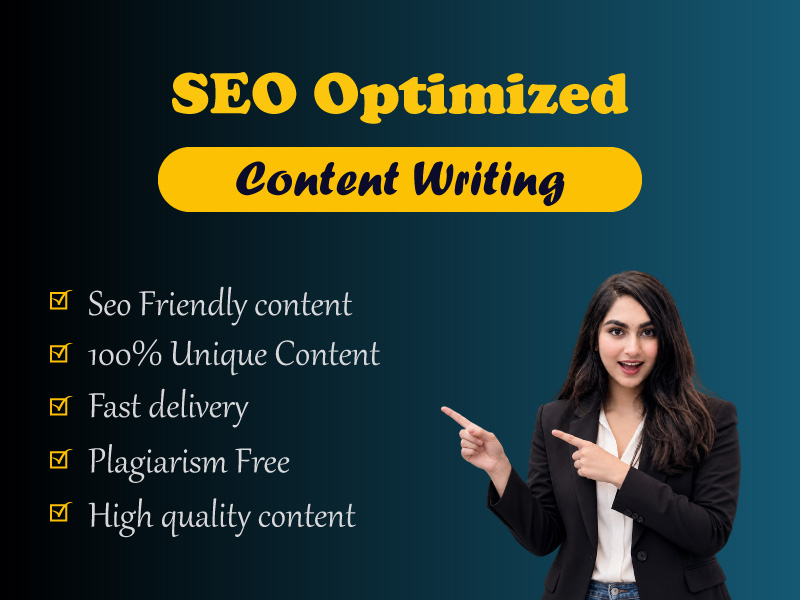 I will provide High-Quality and 100% Unique SEO Optimized Content Writing