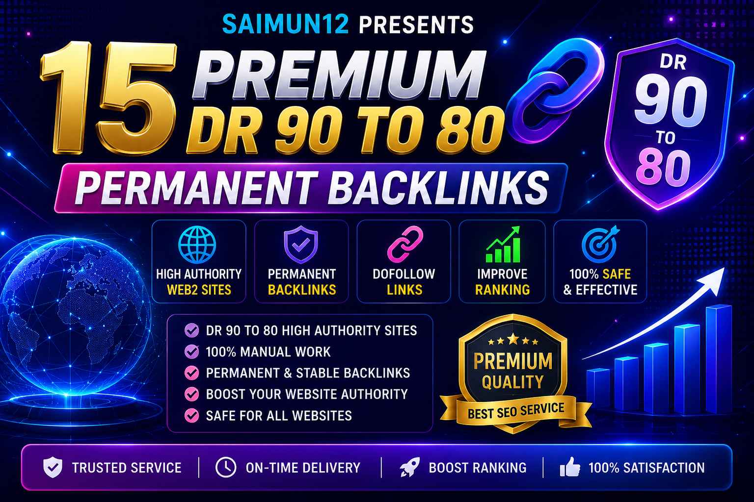 I will build 15 premium Web 2.0 backlinks from high-authority DA DR 80&ndash;90+ websites