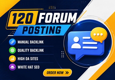 I Will Build 120 Premium Do-Follow Forum Backlinks on...