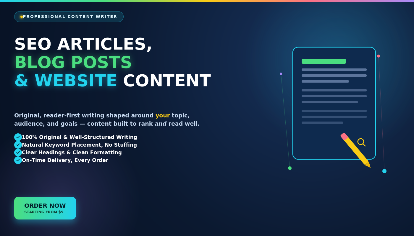 I Will Craft SEO Articles, Blog Posts & Website Content That Ranks