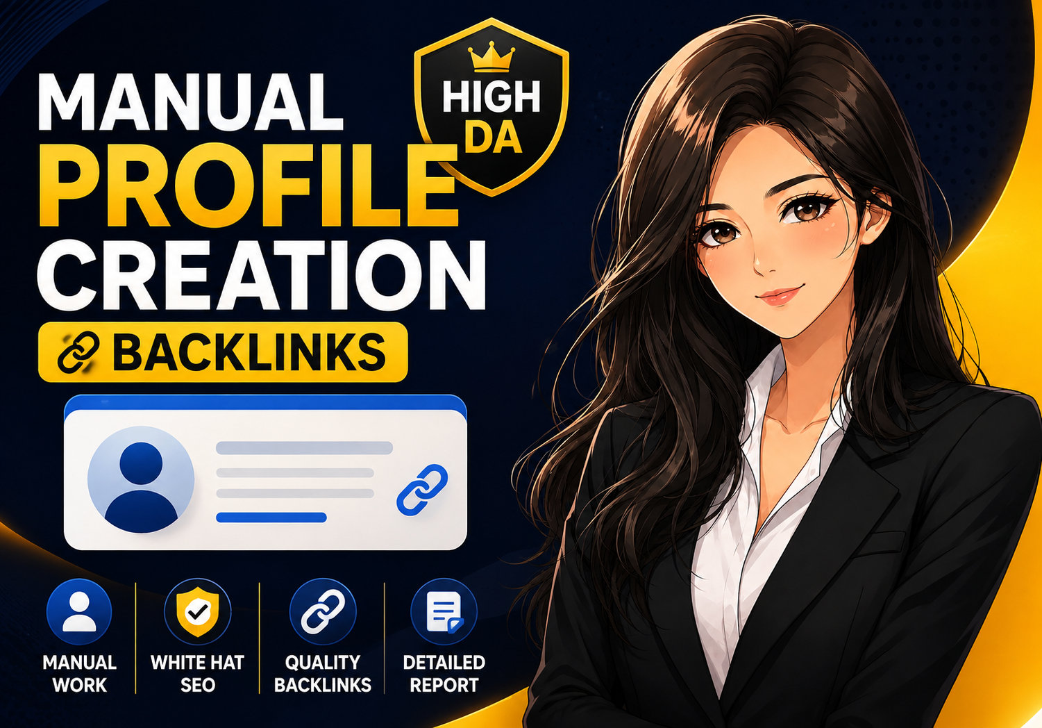 I Will Create 60 High Quality Profile Creations Backl...