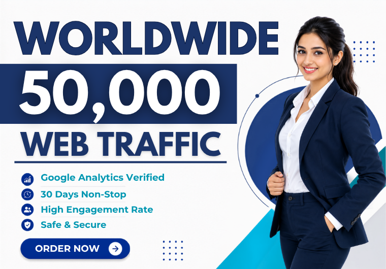 i will send 50,000 worldwide web traffic for 30 days