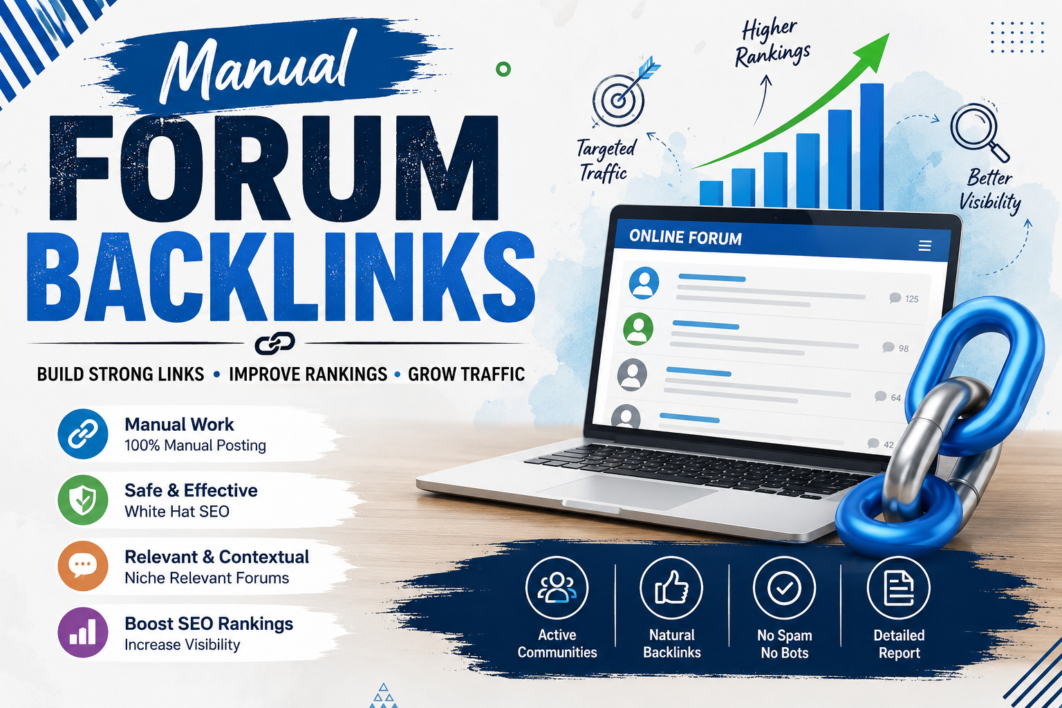I Will Build 50 High Quality Manual Forum Backlinks f...