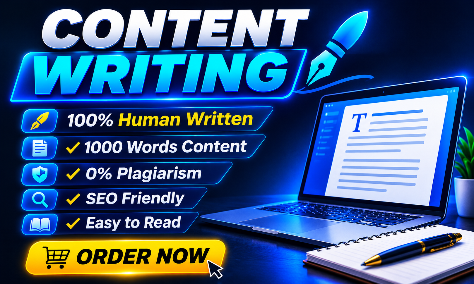 I Will Write 1000 Words of 100 Human-Written, Plagia...
