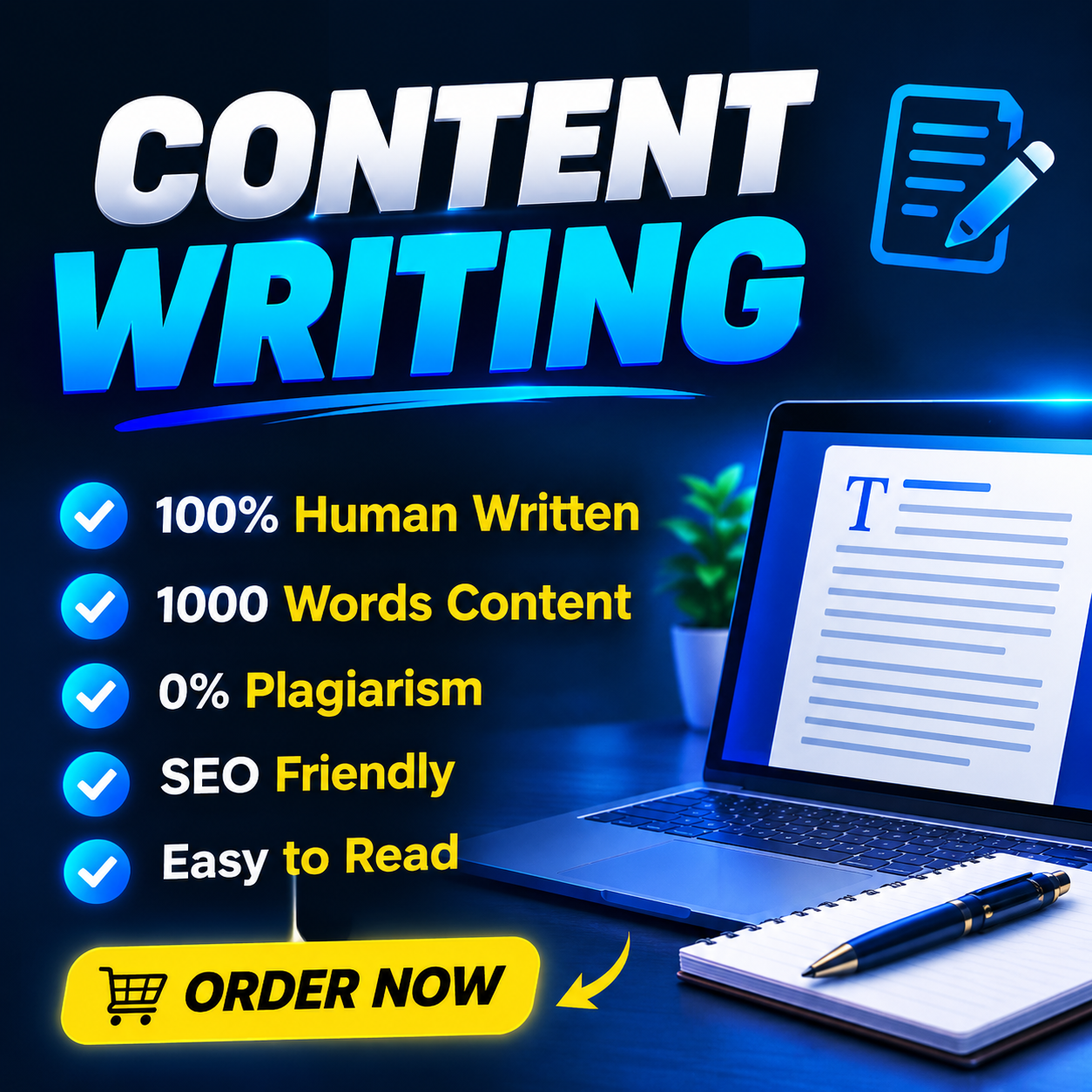 I Will Write 1000 Words of 100% Human-Written, Plagiarism-Free Content
