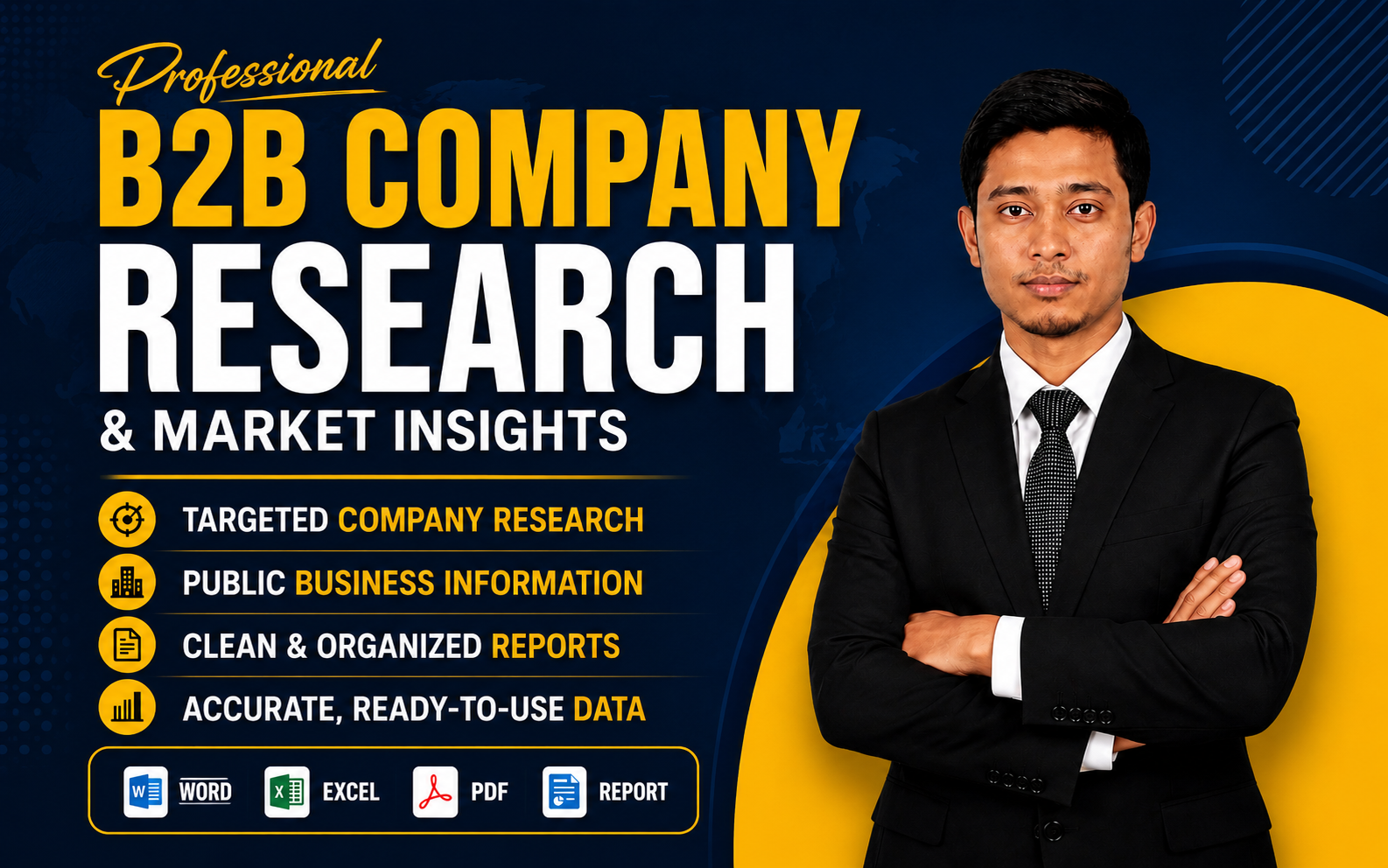 I will do B2B lead generation, targeted email scraping, and web research.