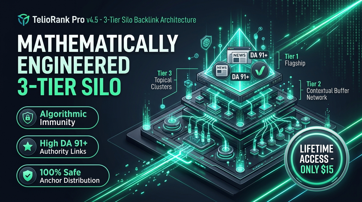 I will provide TelioRank Pro Autonomous Multi-Tier SEO Backlinks Software